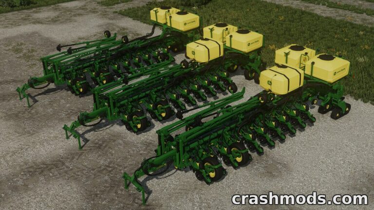 High-speed John Deere 1775NT 24-row planter mod for Farming Simulator 22, showcasing detailed machinery design.