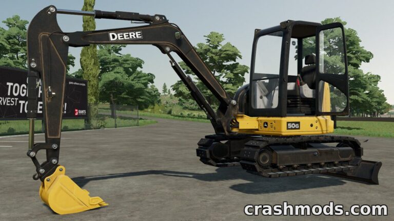 John Deere 50G – Compact Zero-Tail-Swing Excavator Farming Simulator 22 mod screenshot