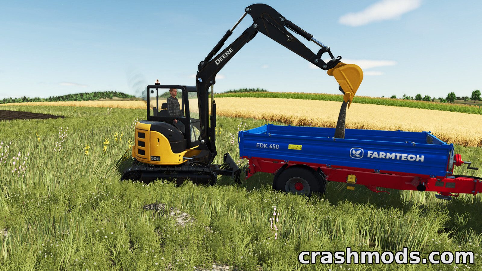 John Deere 50G – Compact Crawler Excavator with Bucket – screenshot 3