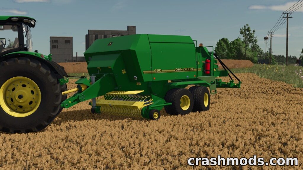 John Deere Balers – 690 and 100 Square Balers Farming Simulator 25 mod screenshot