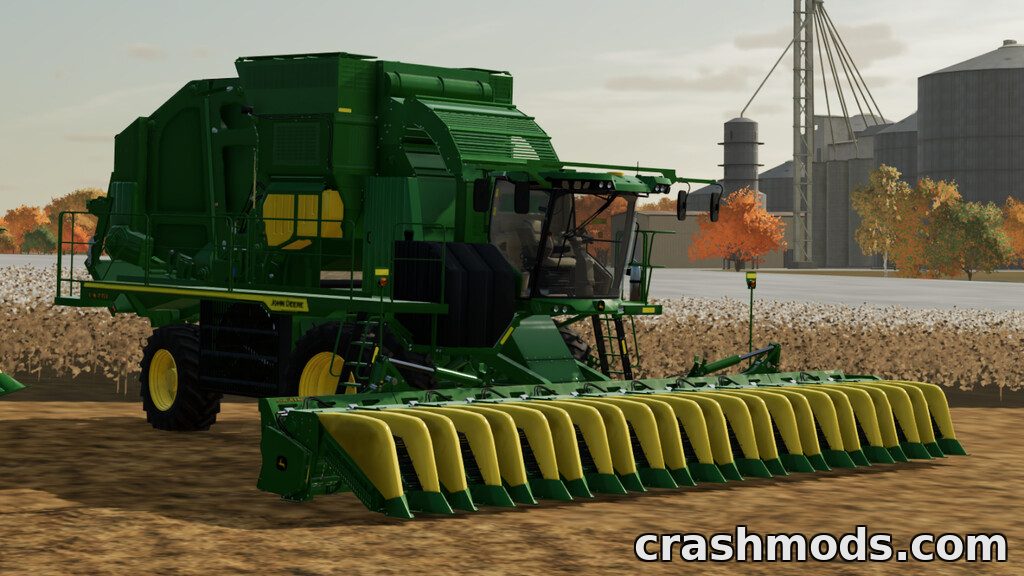 John Deere CS770 SH8R and SH12F – 515 HP Cotton Stripper Farming Simulator 22 mod screenshot