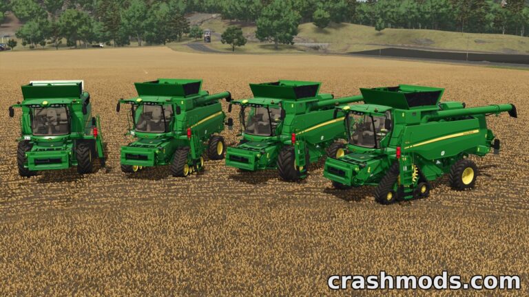 John Deere T-Series and 600X Headers – Walker Combine Pack Farming Simulator 25 mod screenshot