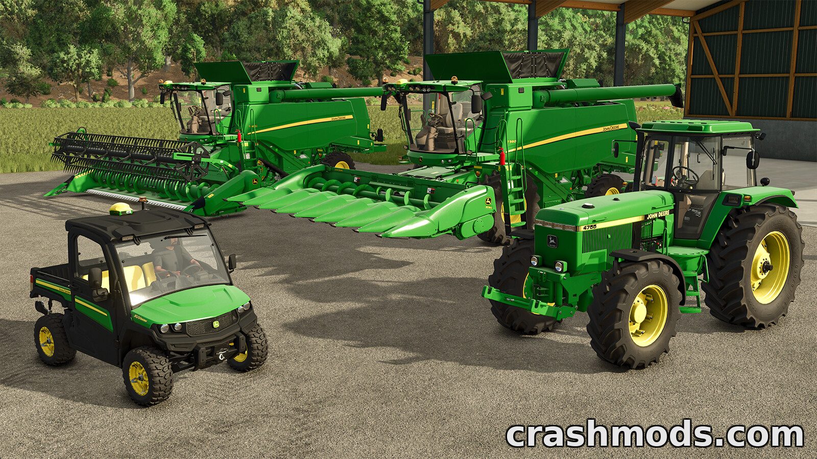 John Deere T560 Pack – Combine with Grain and Corn Headers – screenshot 3