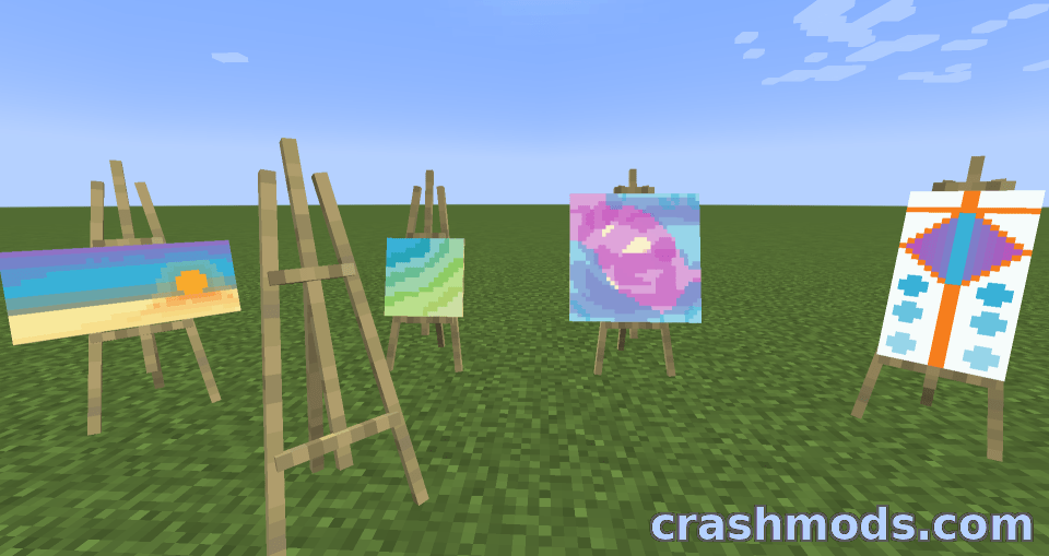 Joy of Painting – Craft Canvases, Mix Colors and Hang Your Own Art Minecraft mod screenshot