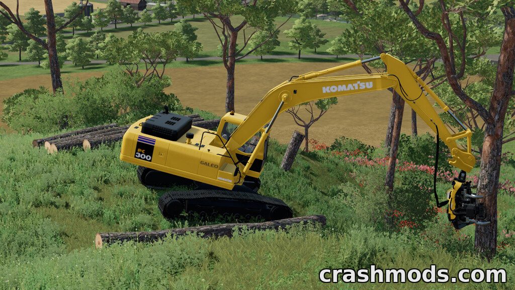 Komatsu PC300 – Crawler Excavator with Forest Processor – screenshot 3