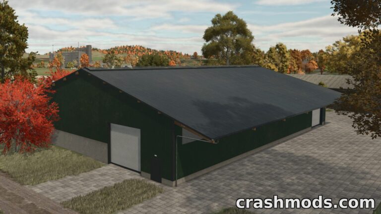 Large Storage Halls – 41x31m Grain and Machinery Shed Farming Simulator 25 mod screenshot