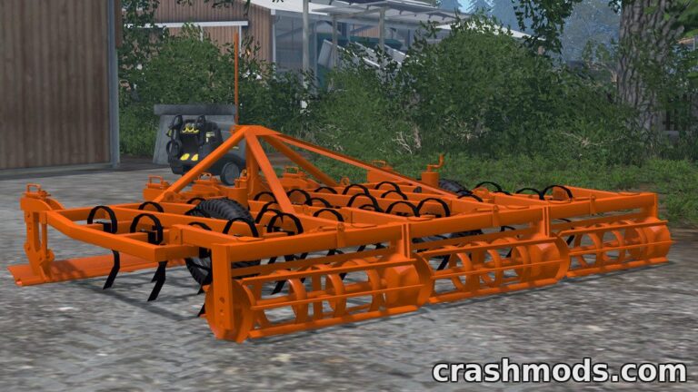 Laumetris KLL-3,6L cultivator in vibrant orange, ready for pre-sowing tillage in Farming Simulator 15.