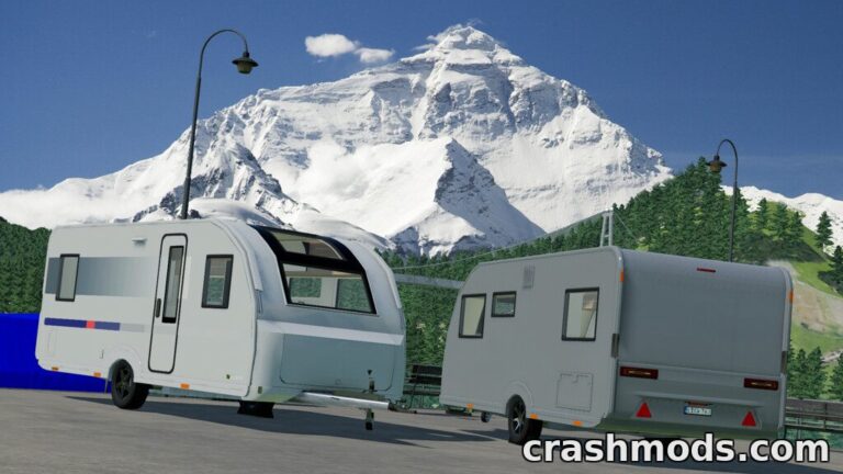 Lizard Caravan 522up – Modern Camping Caravan Farming Simulator 22 mod screenshot