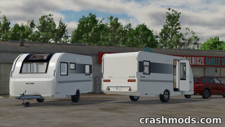 Lizard Caravan 522up – Modern Camping Caravan Farming Simulator 25 mod screenshot