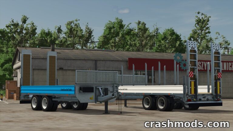 Lizard Low-Bed Trailer – Heavy Machinery Low Loader Farming Simulator 25 mod screenshot
