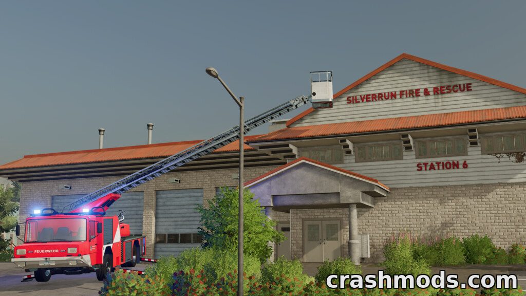 Lizard Turntable Ladder 23/12CC – DLK 23/12 Fire Rescue Truck Farming Simulator 22 mod screenshot
