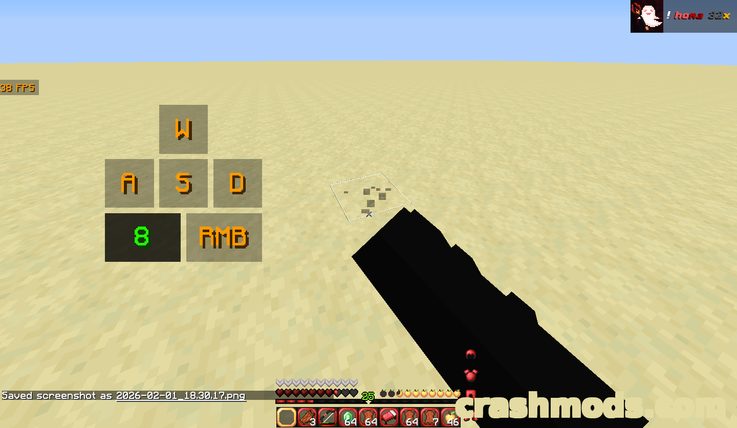 Lunar Keystrokes – On-Screen Key Display with CPS and FPS Counters – screenshot 4