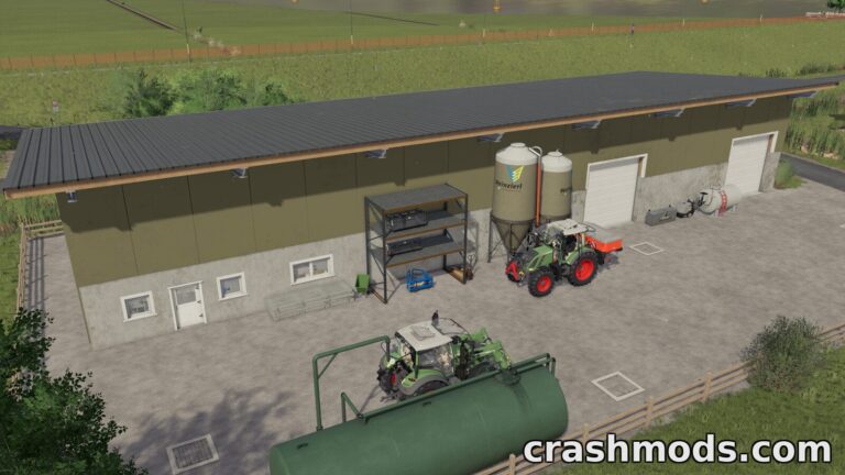 Machine Hall – Large Vehicle Shed with Workshop Farming Simulator 25 mod screenshot