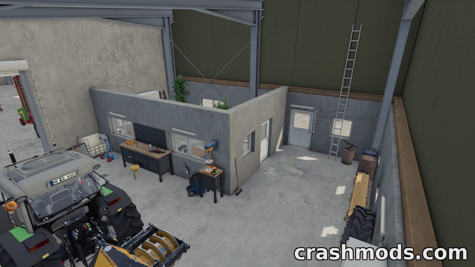 Machine Hall – Large Vehicle Shed with Workshop – screenshot 4