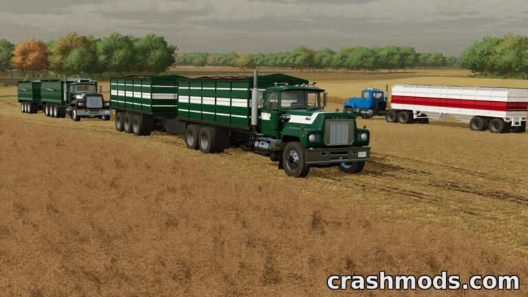 Mack Grain Hauling Pack – RS700L Trucks and Grain Trailers Farming Simulator 22 mod screenshot