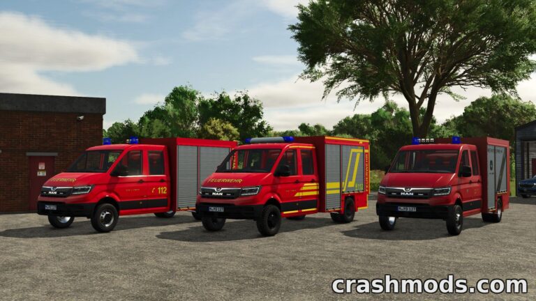 MAN TGE TSF-W – 1000 l Emergency Fire Vehicle Farming Simulator 25 mod screenshot