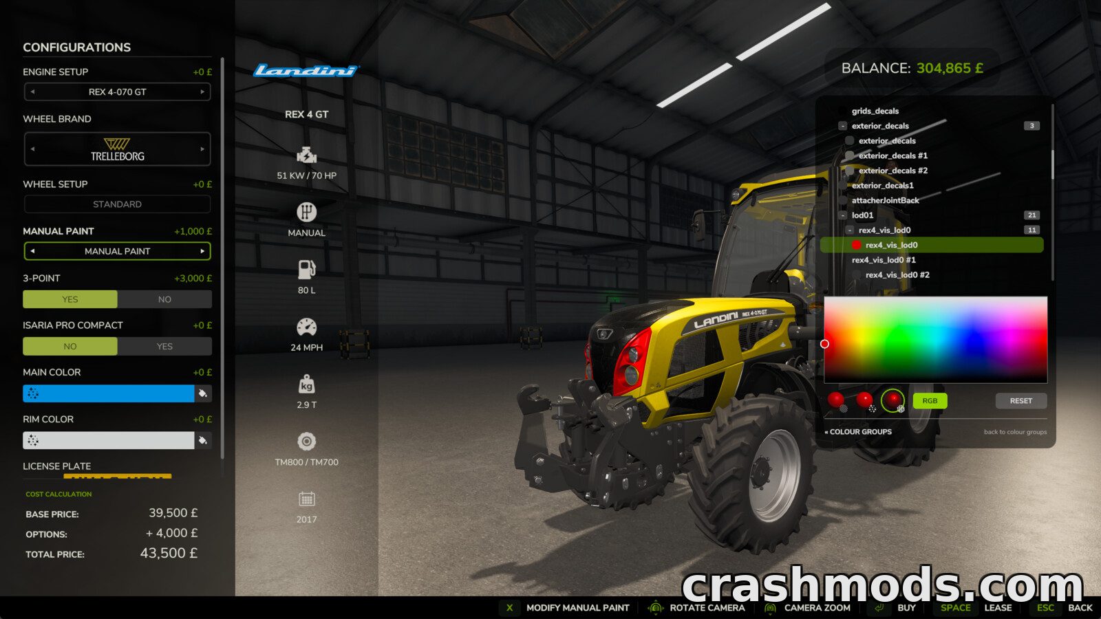 Manual Paint – Per-Material Vehicle Repaint Tool – screenshot 4