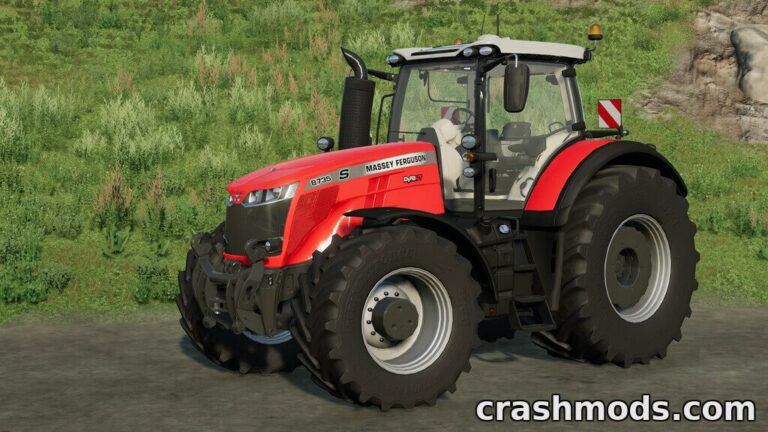 Massey-Ferguson 8700S tractor mod for Farming Simulator 22, showcasing detailed design and robust features.