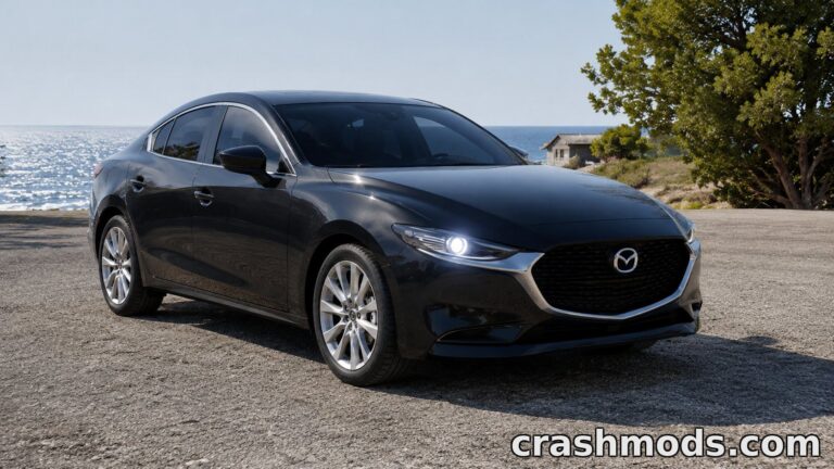 Mazda 3 – 5 Configurations with Custom Wheels and PBR Look BeamNG.drive mod screenshot