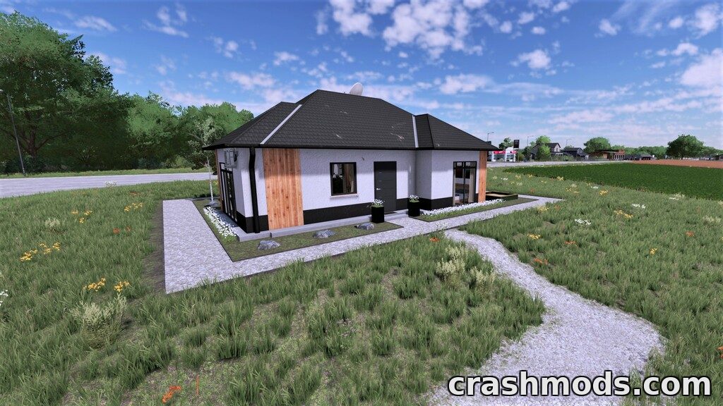 Medium Modern House – Walk-In Placeable Farmhouse Farming Simulator 22 mod screenshot