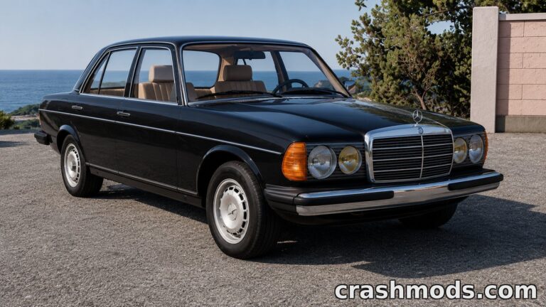 Mercedes-Benz E-Class W123 – Driving and Screenshot Car BeamNG.drive mod screenshot