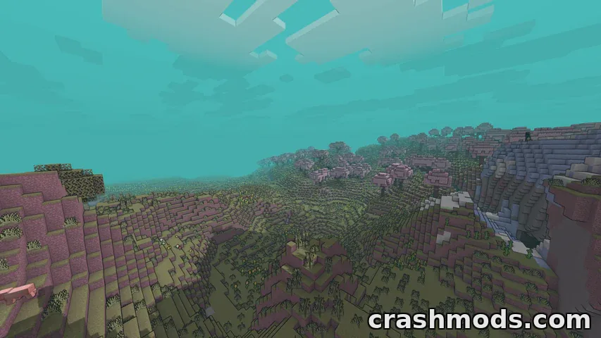 Miasma – Toxic Cel-Shading Shader with a Bold Stylized Look Minecraft mod screenshot