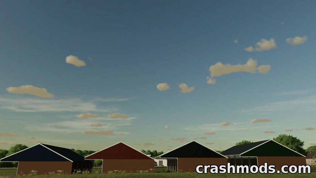 Modern Shed – Colourable 25×14 m Machine Shed Farming Simulator 22 mod screenshot