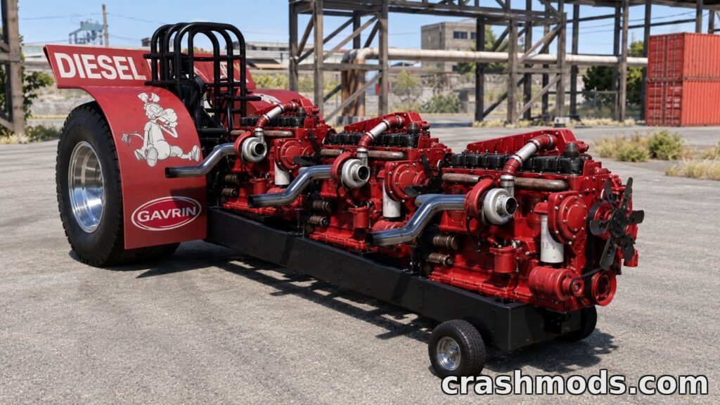 Modified Tractor Puller Pack – 60+ Engines and 50+ Liveries BeamNG.drive mod screenshot