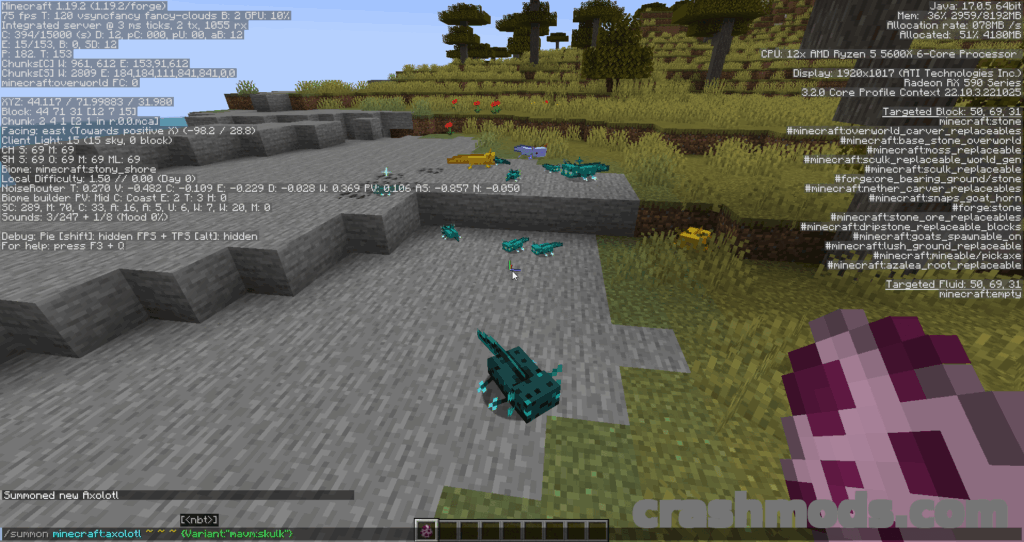 More Axolotl Variants API – Compatibility Library for Modded Axolotls Minecraft mod screenshot