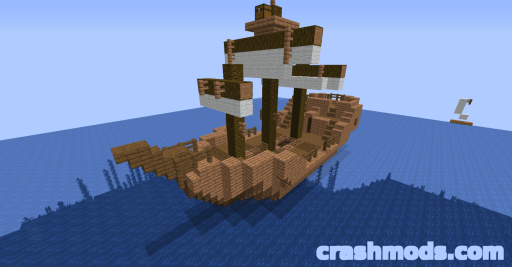 More Ships – Rafts and Ships That Spawn on the Water with Crews Minecraft mod screenshot
