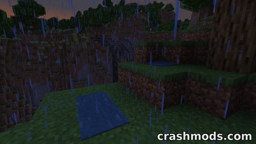 Motschen’s Puddles – Rain Puddles and Deeper Snow Layers Minecraft mod screenshot