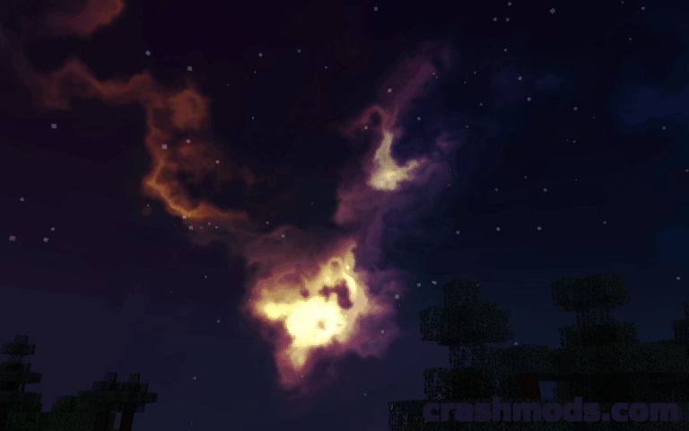 Nicer Skies – Runtime Nebulas and Twinkling Stars Minecraft mod screenshot
