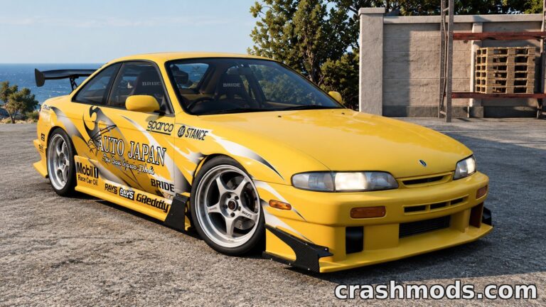 Nissan Silvia S14 – Zenki and Kouki with 5 Body Kits BeamNG.drive mod screenshot