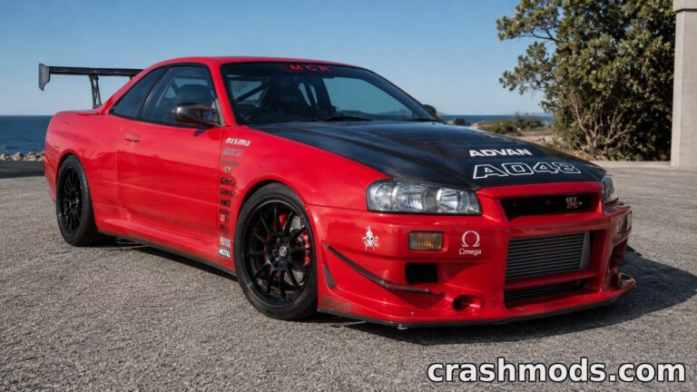 Nissan Skyline BNR34 – 12 Configurations and New Lights BeamNG.drive mod screenshot