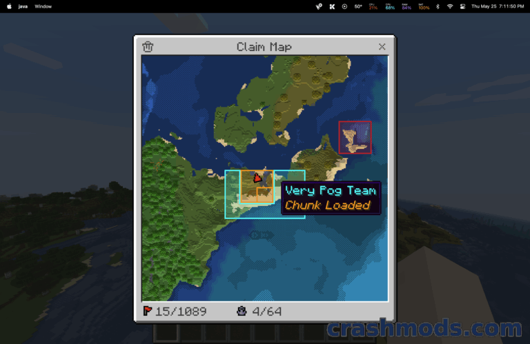 Odyssey Claims – Land Claiming with Team Claims and Admin Region Flags Minecraft mod screenshot