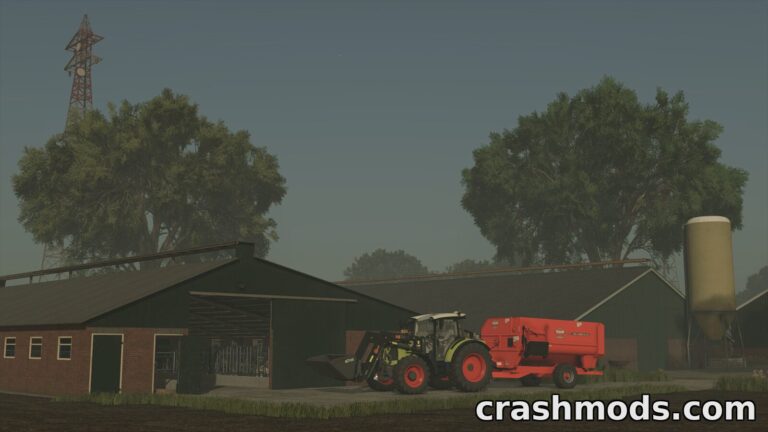 Old Cowshed – 40 Cow Barn in 1980s Style Farming Simulator 25 mod screenshot
