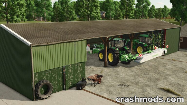 Old Shed – Low Roof Placeable Farm Shed Farming Simulator 25 mod screenshot