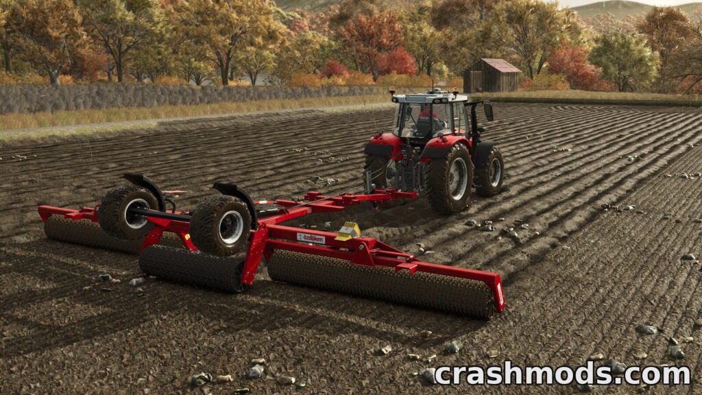 Ozdoken RC 950 – 9.5 m Field Roller Farming Simulator 25 mod screenshot
