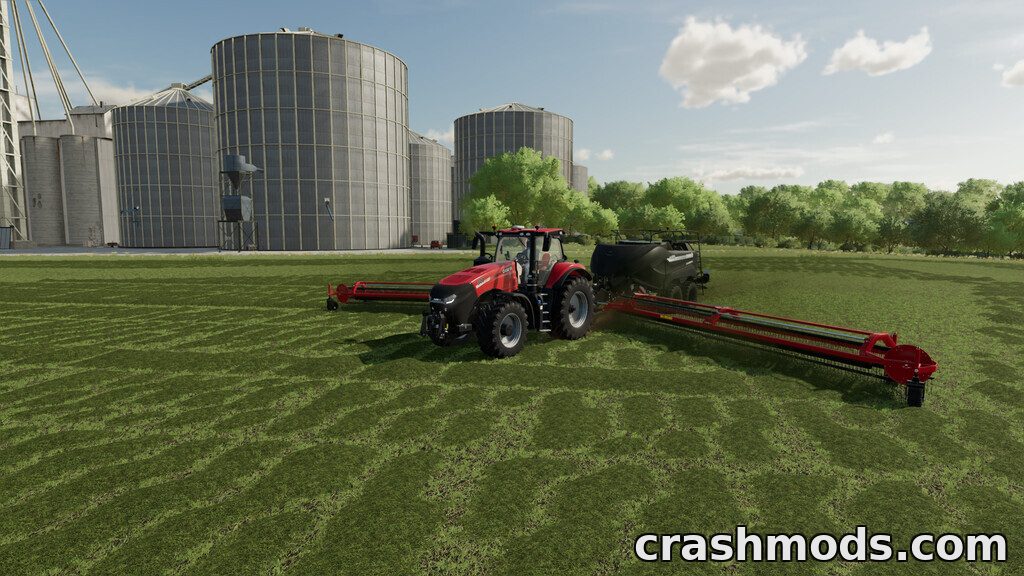 Pack of Balers With Windrower – 4 Balers with Coupled Rakes – screenshot 4