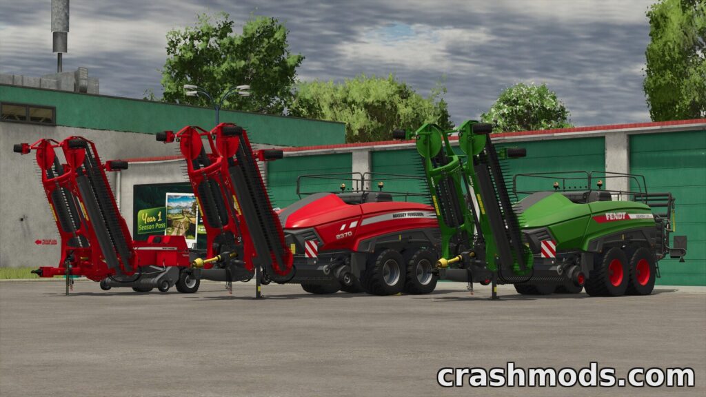 Pack Of Balers With Windrower – Square Balers with Coupled Rakes Farming Simulator 25 mod screenshot