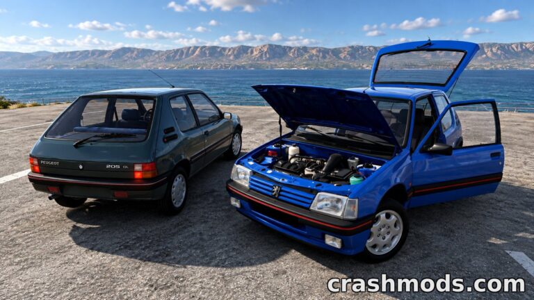 Peugeot 205 – Classic Hatchback with a Rally Version BeamNG.drive mod screenshot