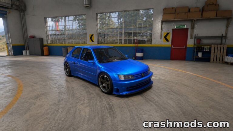 Peugeot 306 – Race Car with Roll Cage and Sequential Gearbox BeamNG.drive mod screenshot