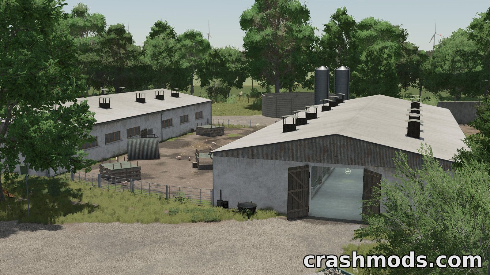 Pig Farm Building Package – Pigsty, Silos and Workshop Set – screenshot 2