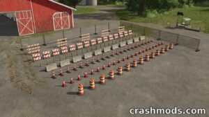 Placeable Construction Signs – Barrier and Cone Set