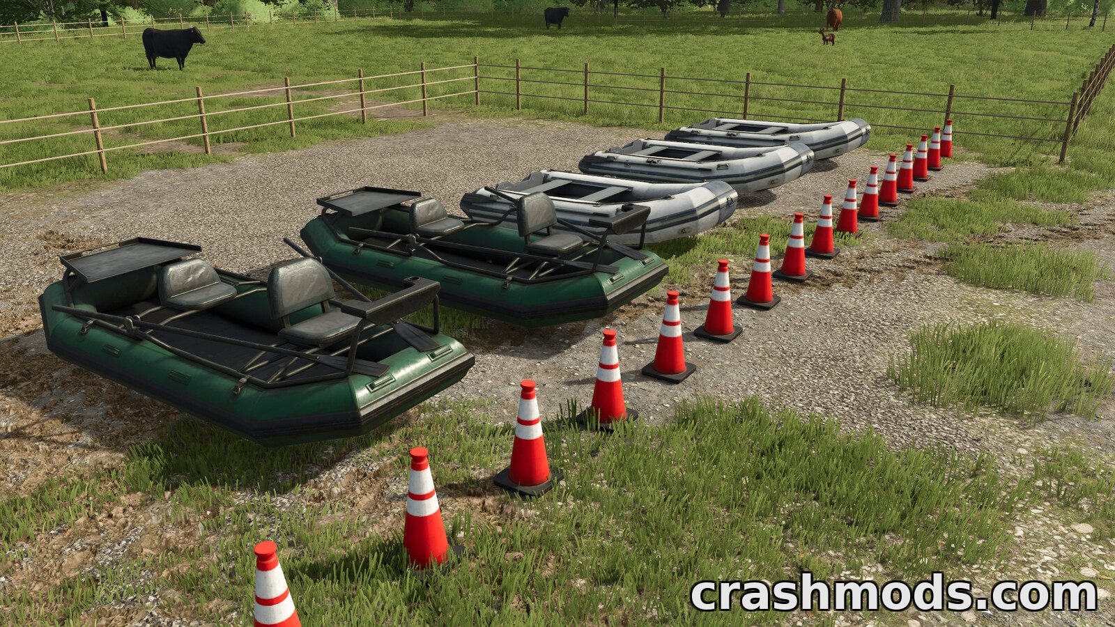 Placeable Construction Signs – Barrier and Cone Set – screenshot 2