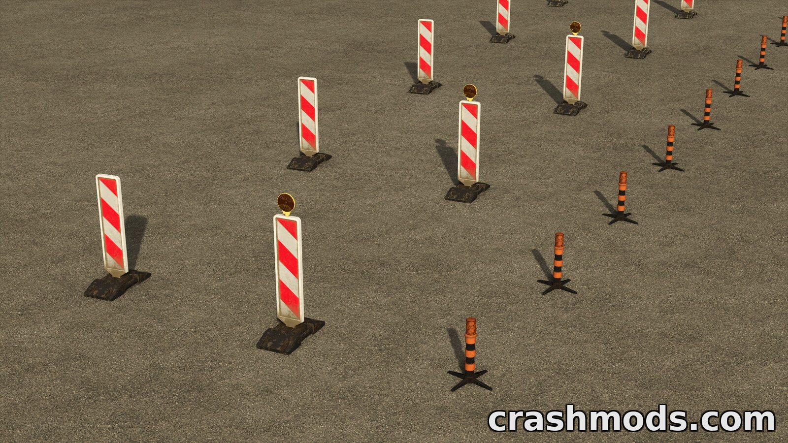 Placeable Construction Signs – Barrier and Cone Set – screenshot 4