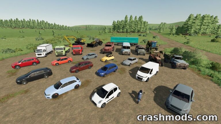 Placeable Vehicle Pack – Scrap and Parked Decoration Vehicles Farming Simulator 22 mod screenshot