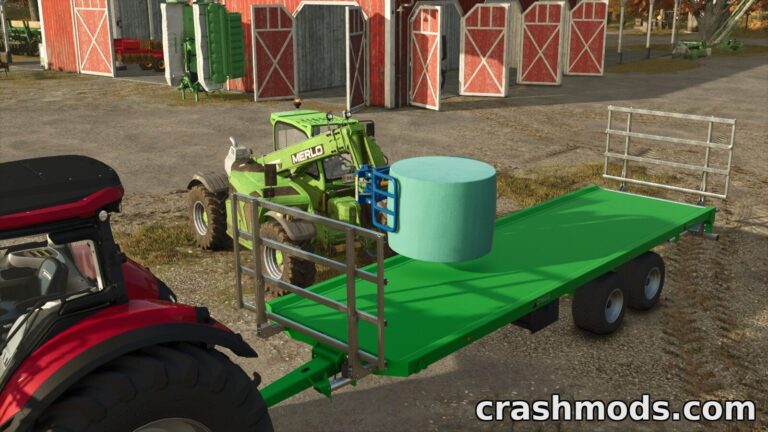 Ponge SPX 816 – Autoload Flatbed Bale Trailer Farming Simulator 25 mod screenshot