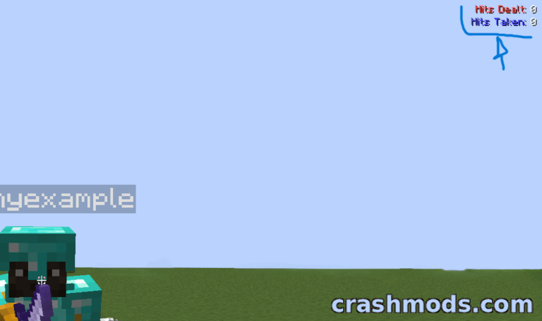 PVP Hittracking – Live Hit Counter and Custom HUD Overlay Minecraft mod screenshot