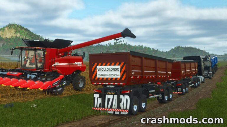 Randon Dumper Rodotrem – 35000 l Tipper Semi Trailer Farming Simulator 25 mod screenshot